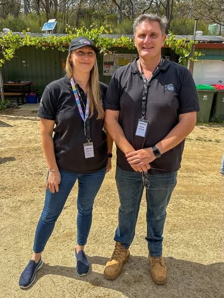 Farrah Buckland and Wayne at the range